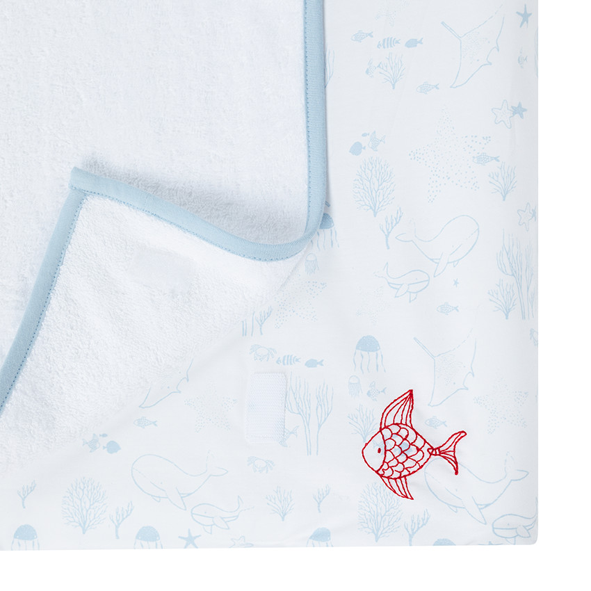 Housse de matelas à langer en coton Pretty sea 