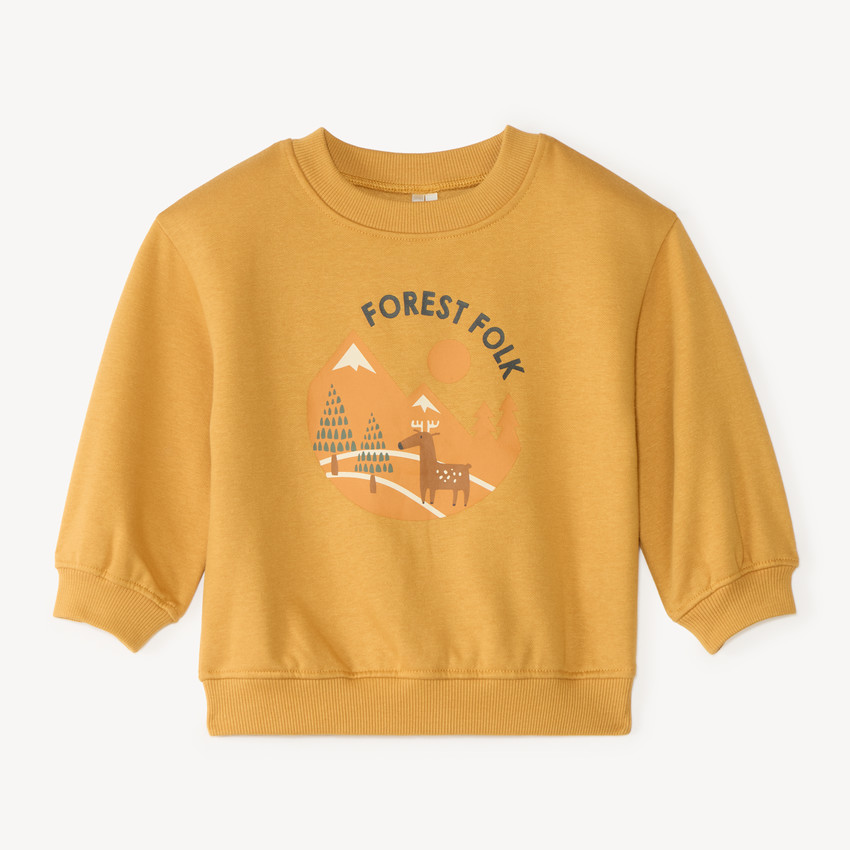 Sweat molleton oversize bébé garçon print fantaisie