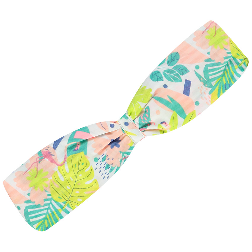 Bandeau imprimé tropical pour bébé fille 