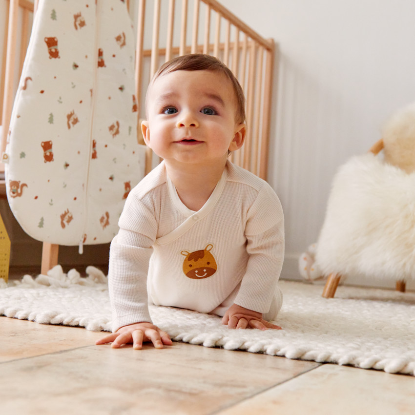 Dors-bien en nid d'abeille patch cheval pour bébé garçon 