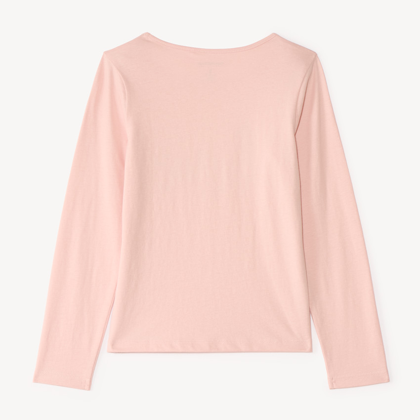 T-shirt manches longues print pailleté fille 