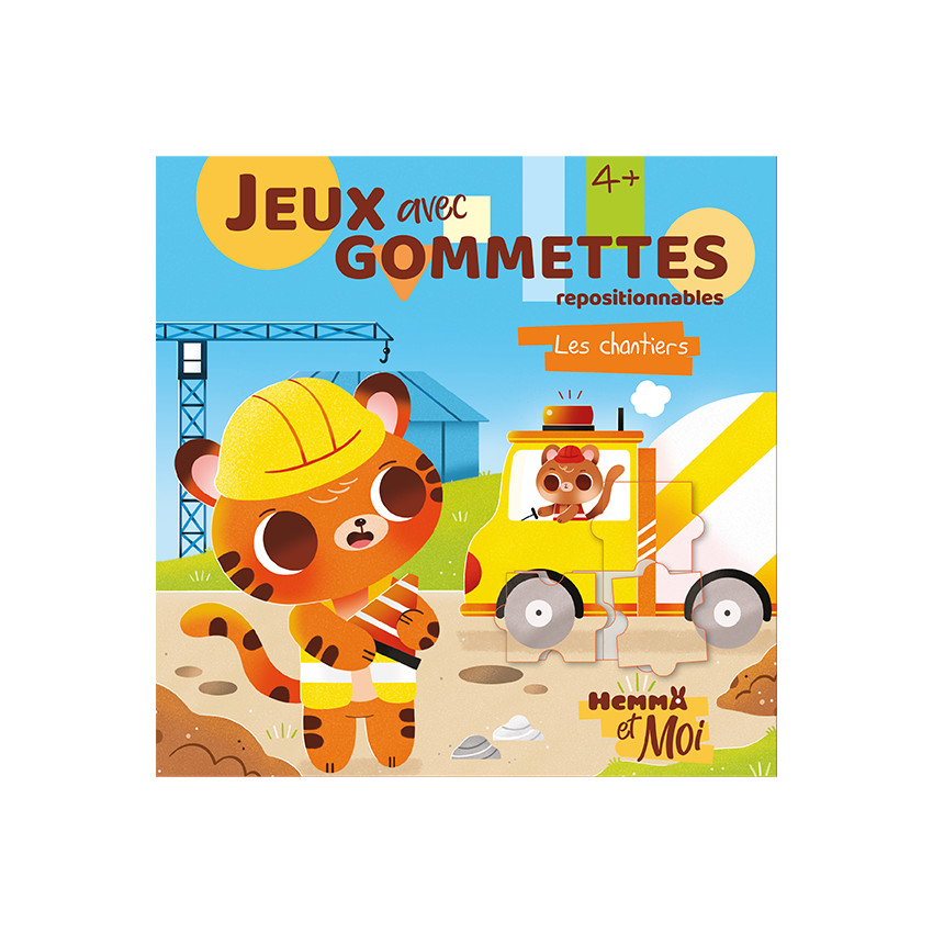 Livre Hemma et moi jeux avec gommettes - Les chantiers 