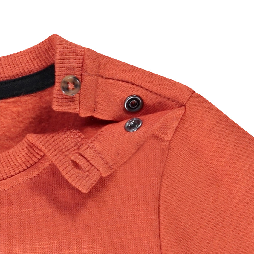 Sweat en molleton gratté avec patch bouclette et print ourson pour bébé garçon 