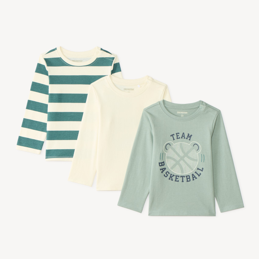 Lot de 3 t-shirts manches longues bébé garçon 