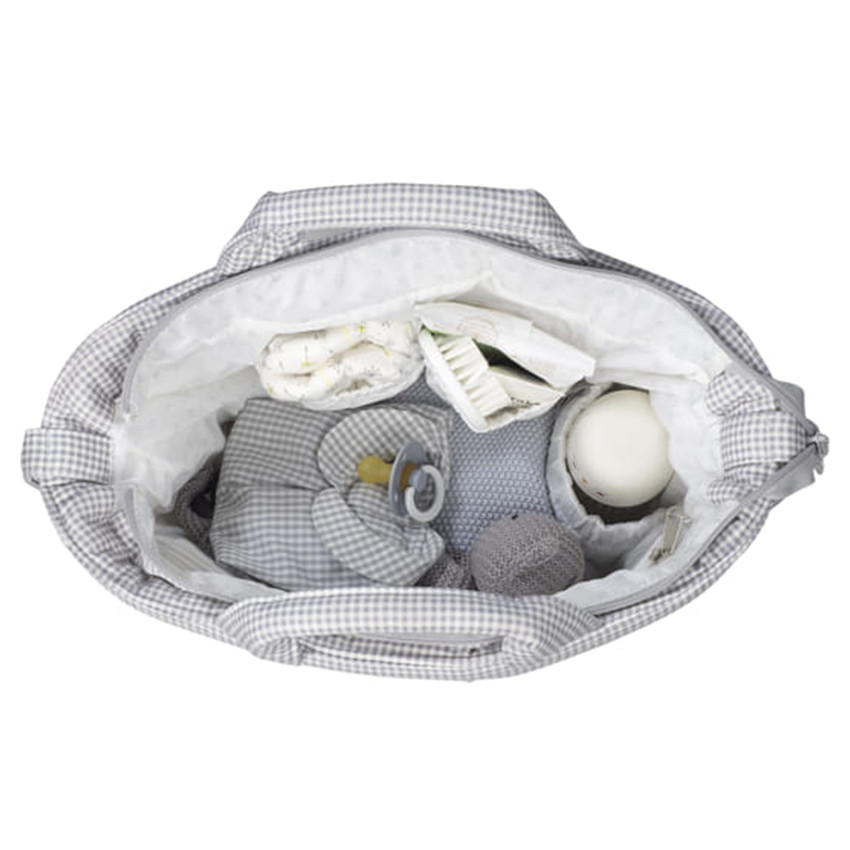 Sac à langer Little Bloom Vichy Gris 