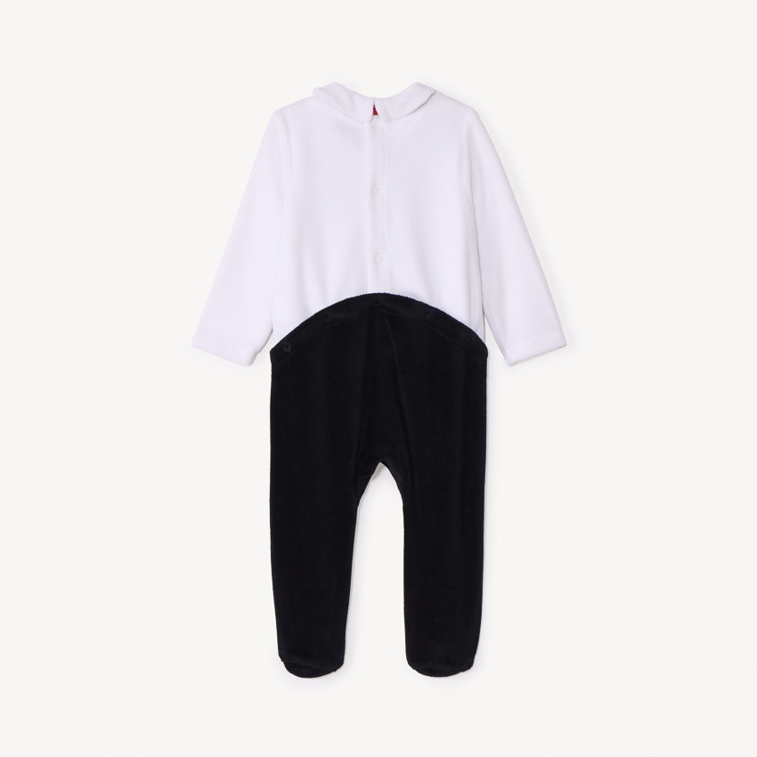 Dors-bien effet smoking 2 en 1 + nœud papillon pour bébé garçon 