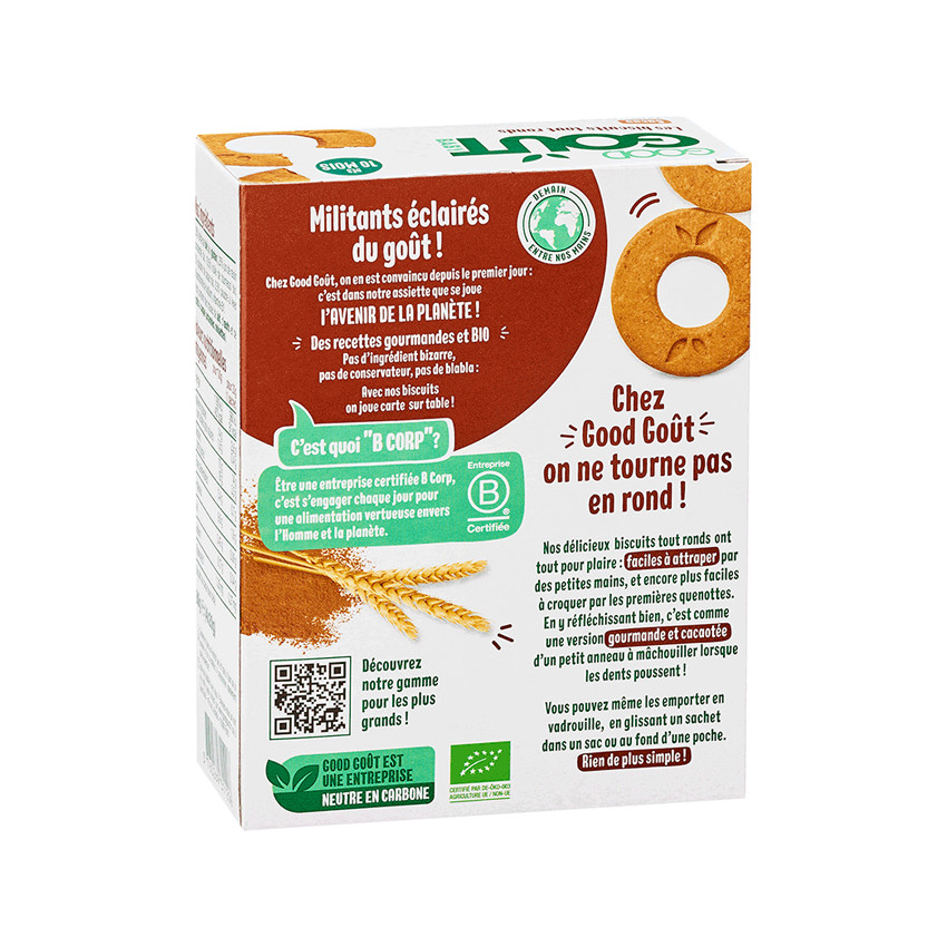 Biscuits tout ronds au cacao - 80 g 