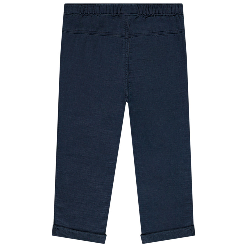 Pantalon uni en toile pour bébé garçon 