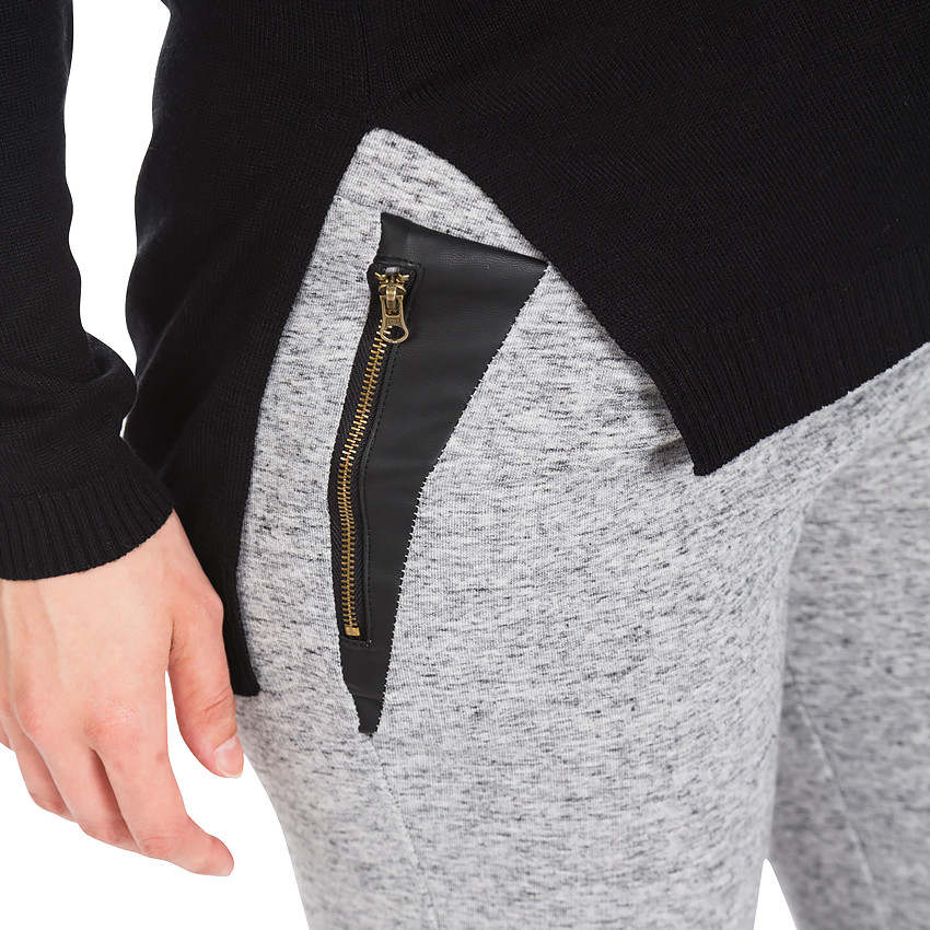 Pantalon de jogging de grossesse avec détails effet cuir 