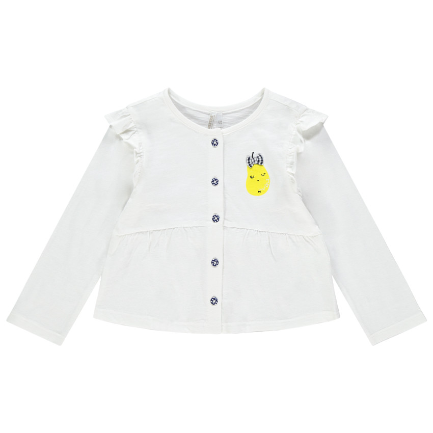 Gilet en coton à poire printée et noeud au dos