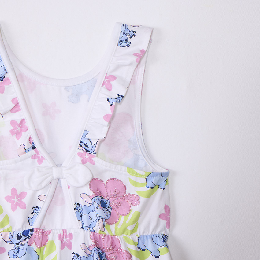 Robe sans manches imprimé Stitch Disney avec dos nageur pour fille 