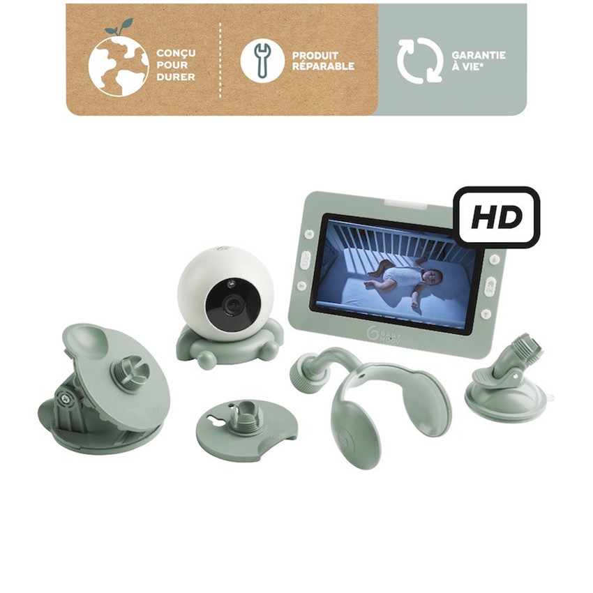 Babyphone vidéo Yoo Go Plus HD - Vert d'eau (Babymoov) - Image 1