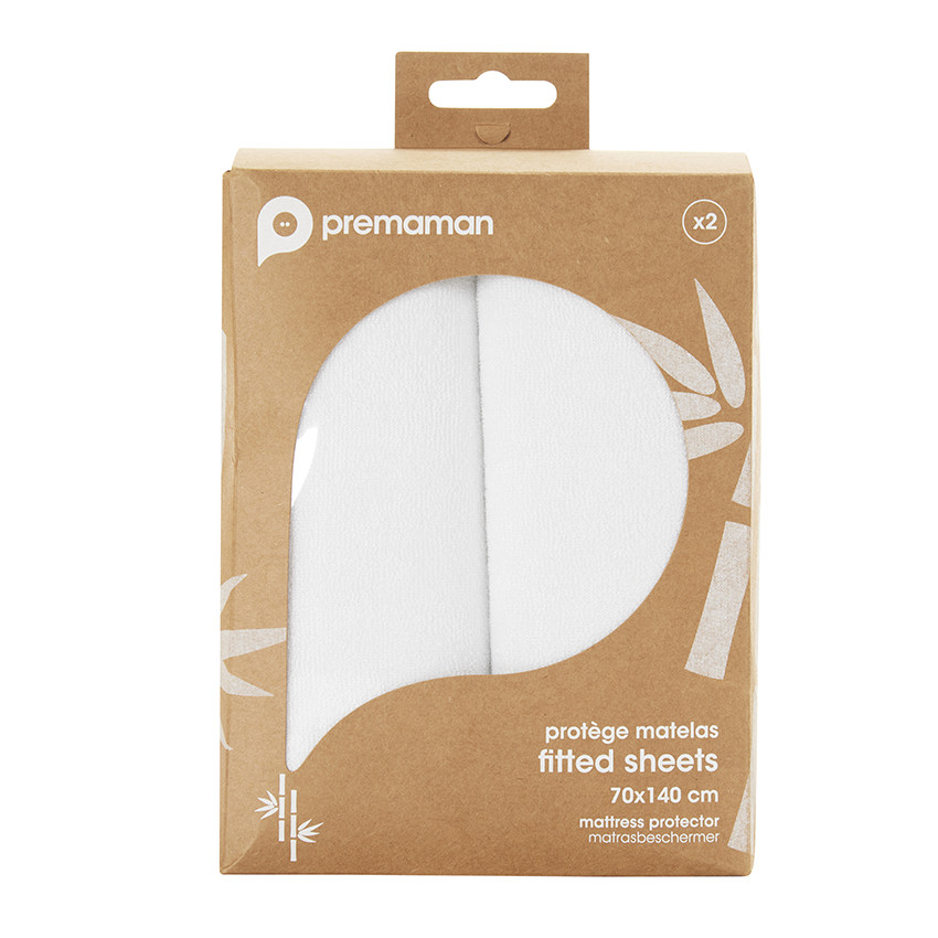 Lot de 2 alèses 70 x 140 cm - Blanc (Prémaman) - Image 2