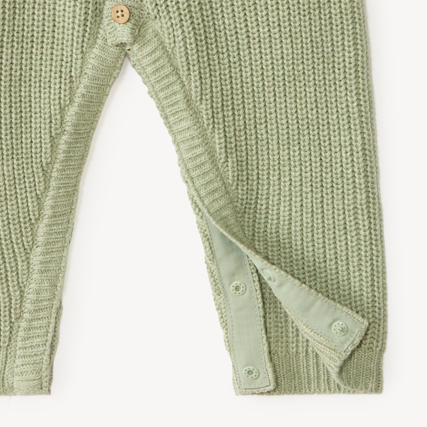 Ensemble 2 pièces combinaison + bonnet en tricot pour bébé garçon 