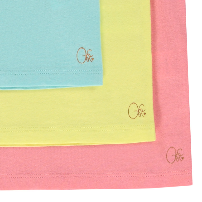 Lot de 3 débardeurs unis à fines bretelles pour enfant fille 