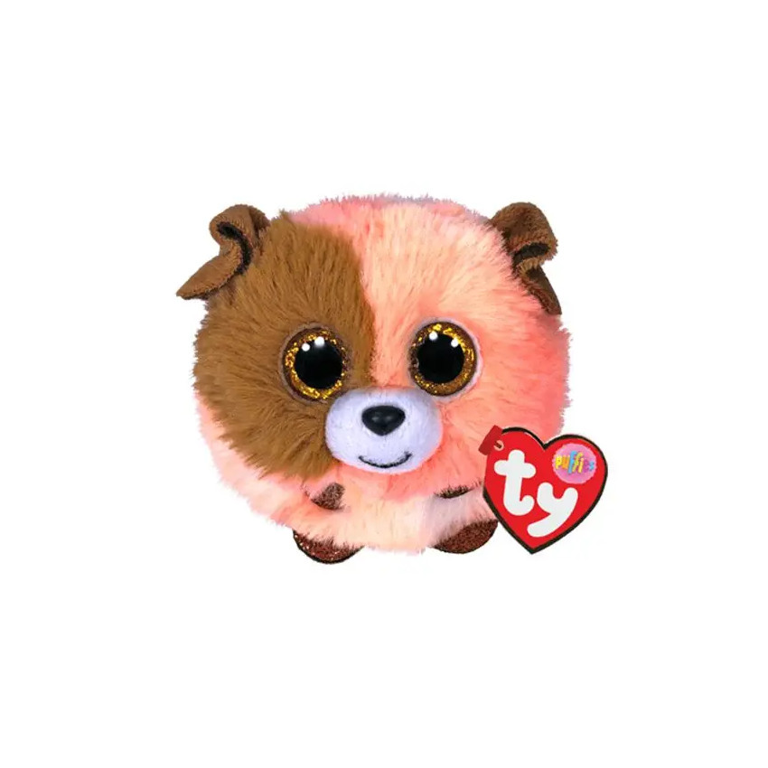 Petite peluche Puffies - Mandarin le chien Main Petite peluche Puffies - Mandarin le chien