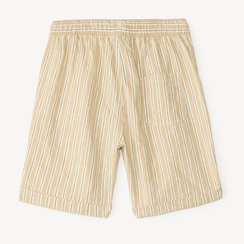 Short en toile à rayures pour garçon 