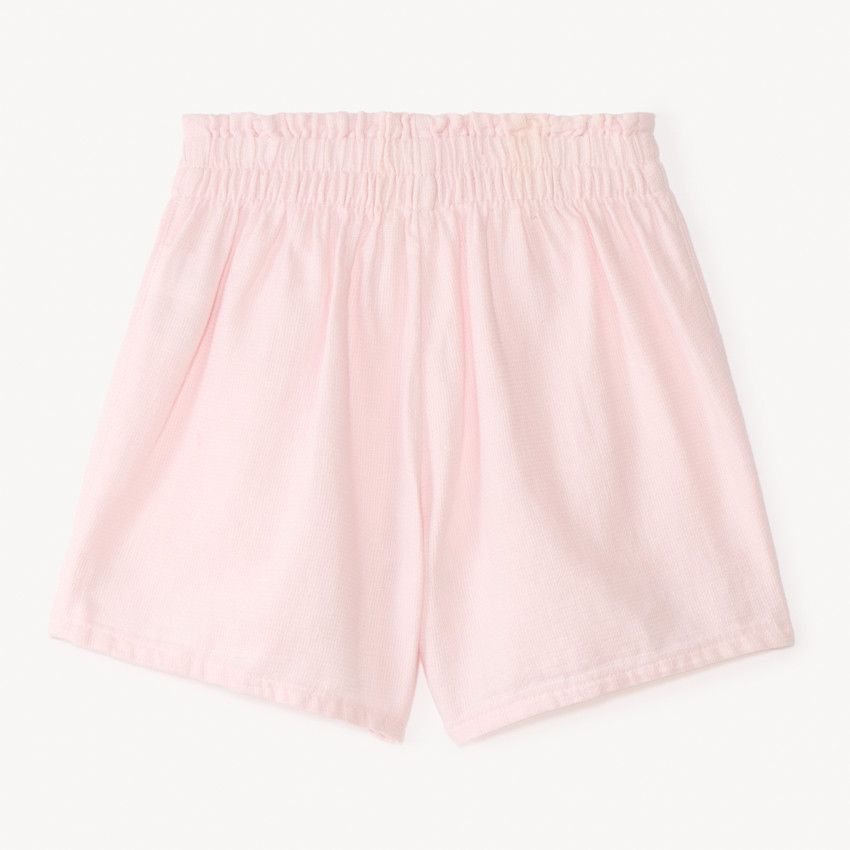 Short en toile avec galon à pompons pour fille 