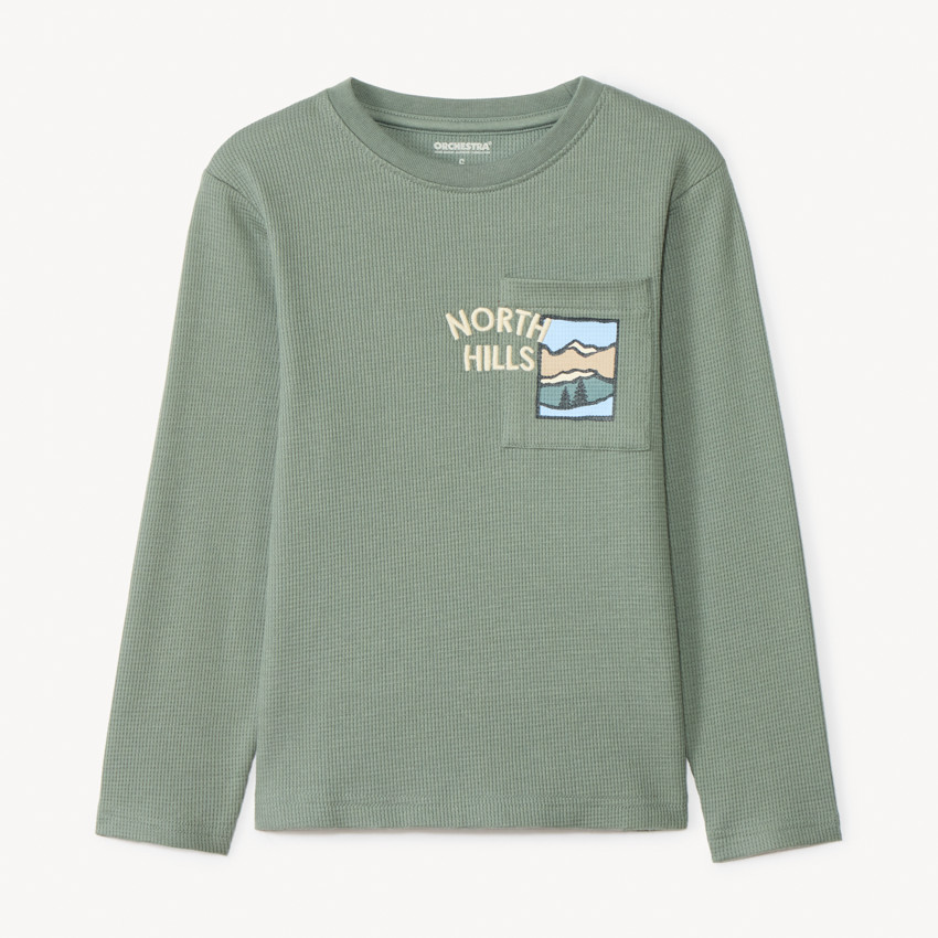 T-shirt manches longues printé dans le dos pour garçon 