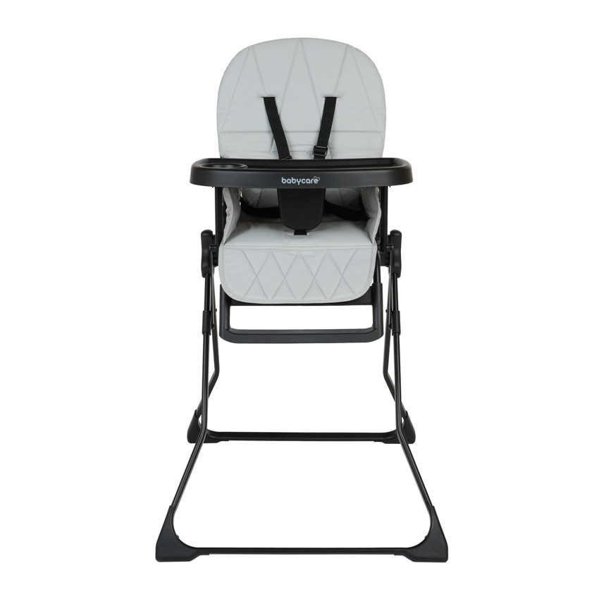 Chaise haute fixe et compacte Joséphine - Noire et Grise 