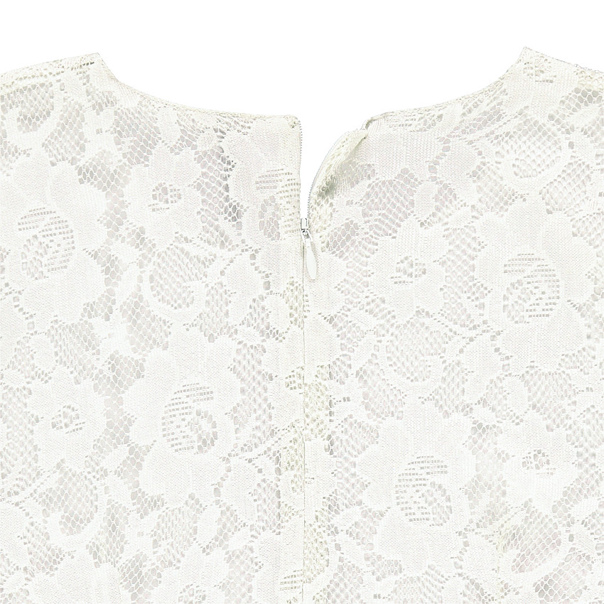 Junior - Robe en voile et dentelle fleurie 