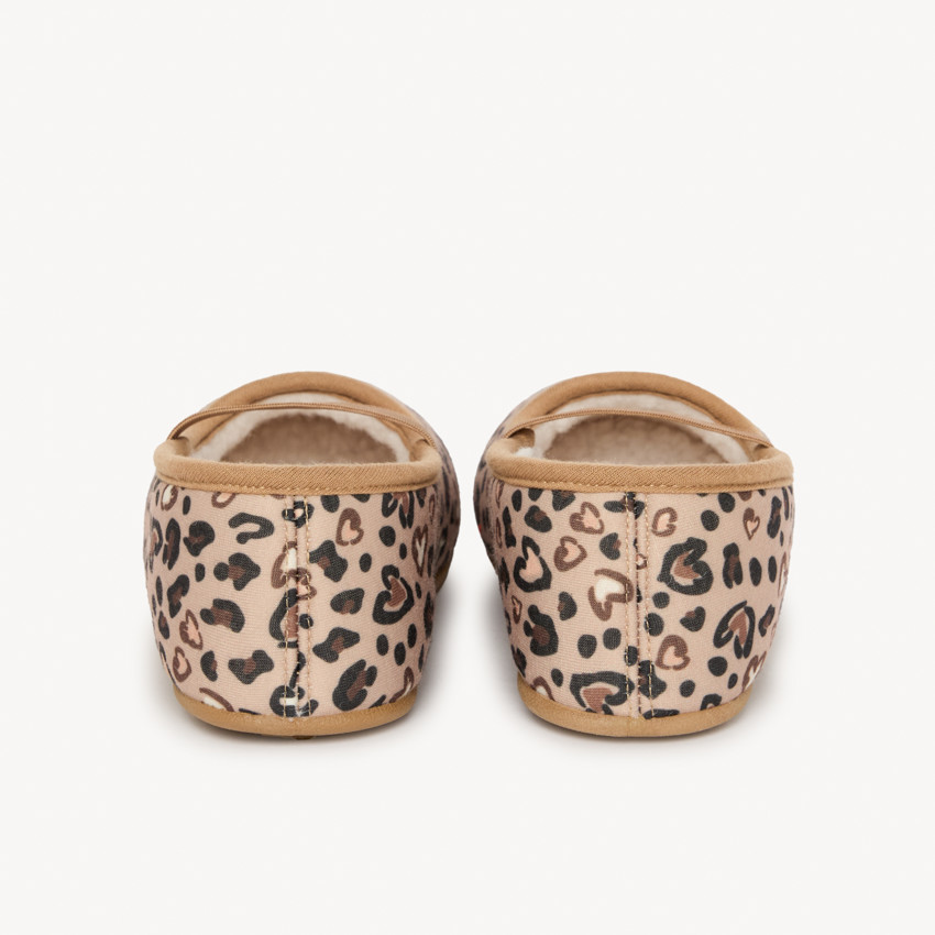 Chaussons babies imprimé cœurs/léopard pour fille 