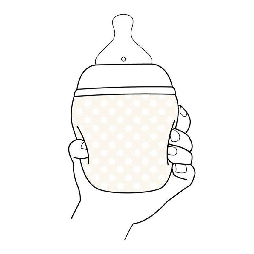 Biberon 240ml anti-colique en silicone Bleu pale  