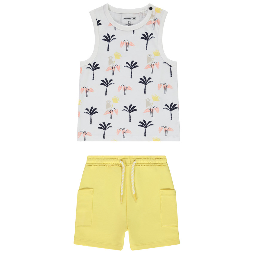 Ensemble 2 pièces avec débardeur imprimé pour bébé garçon 