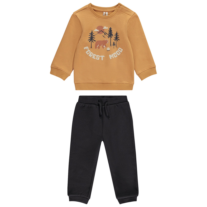 Ensemble jogging molleton avec puff print pour bébé garçon 