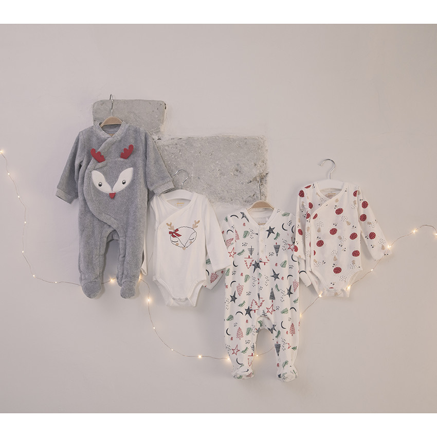Dors-bien en velours à imprimé esprit Noël pour bébé garçon 