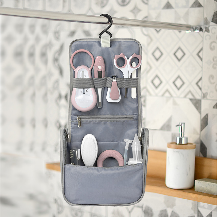 Trousse de toilette Nomade + 9 accessoires Old Pink - Gris (Béaba) - Image 5