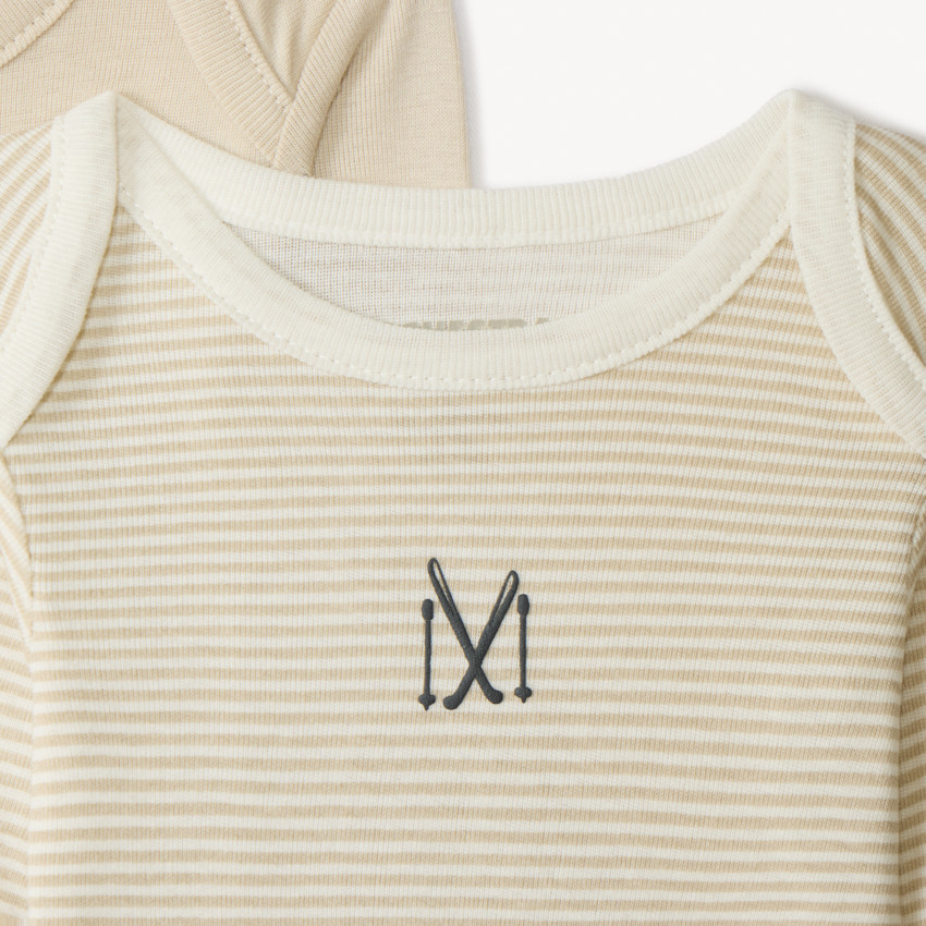 Lot de 7 bodies manches longues motifs ski pour bébé 