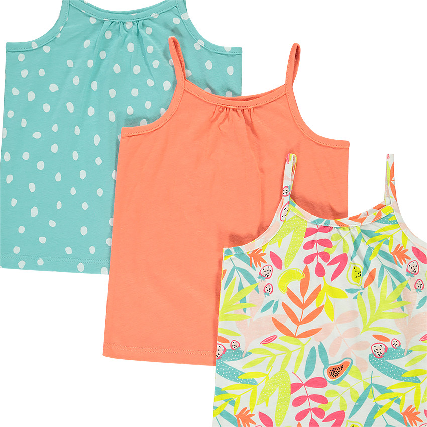 Lot de 5 débardeurs colorés pour bébé fille 