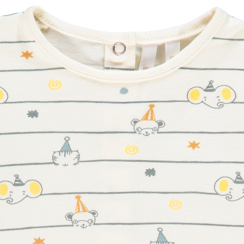 Ensemble t-shirt imprimé et salopette longue pour bébé garçon 