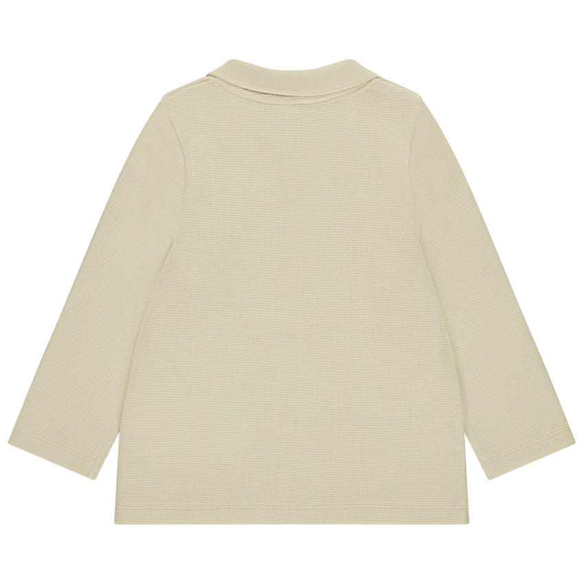 Polo manches longues en nid d'abeille pour bébé garçon 