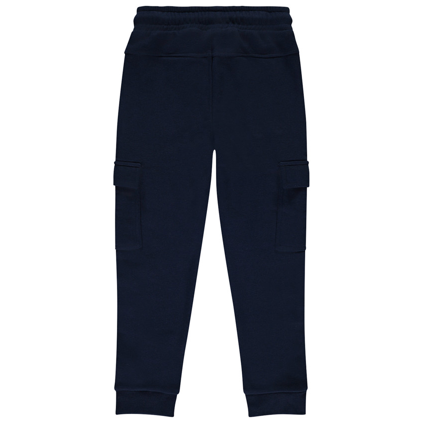 Jogging molleton uni à poches cargo pour garçon 