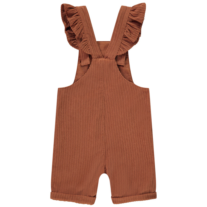 Salopette courte en velours fantaisie pour bébé fille 