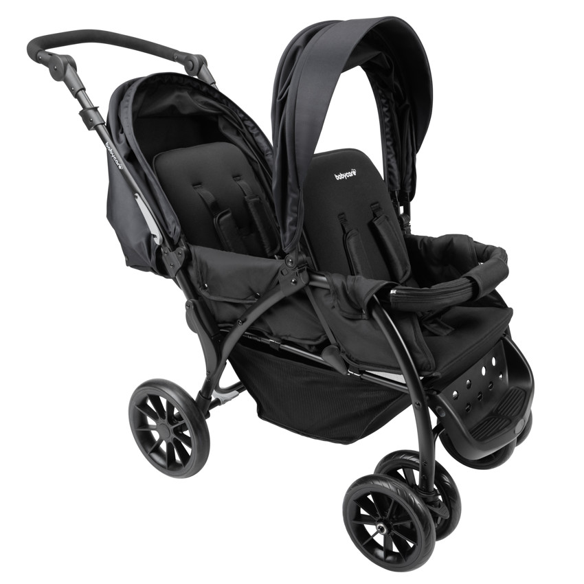 Poussette double pour enfants d'âge rapproché noir - Noir (Babycare) - Image 3