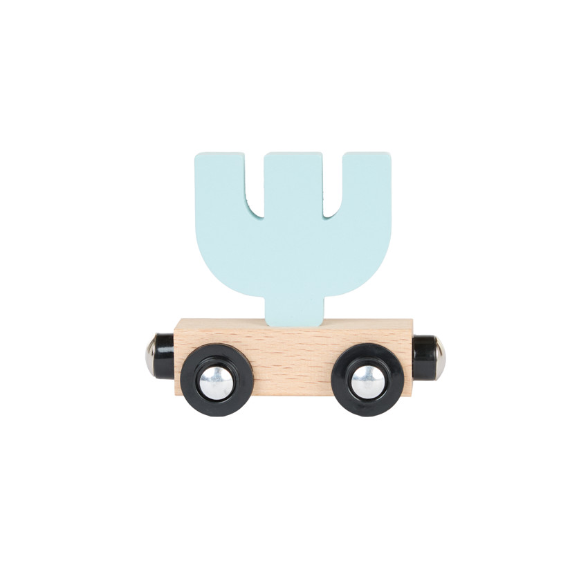 Lettre "PSI" wagon en bois - bleu 