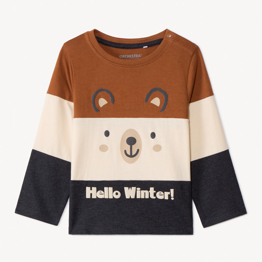 T-shirt manches longues effet colorblock pour bébé garçon