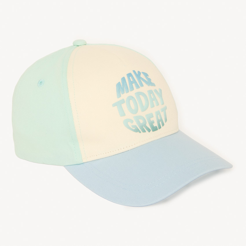 Casquette tricolore puff printée pour garçon