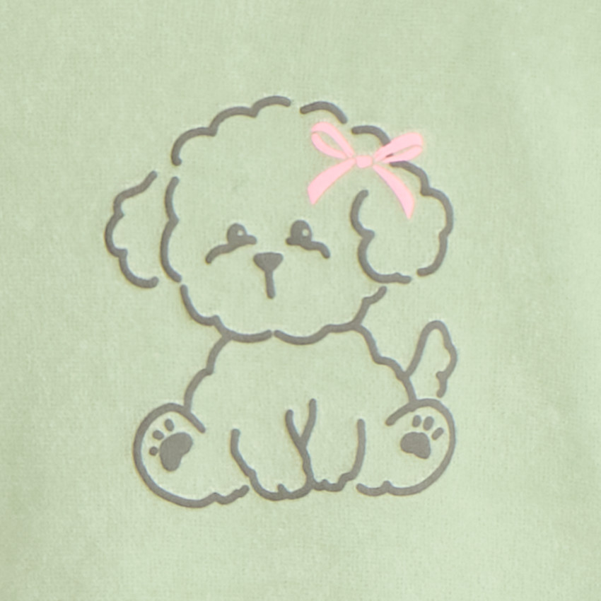Dors-bien bébé fille en velours print mignon 
