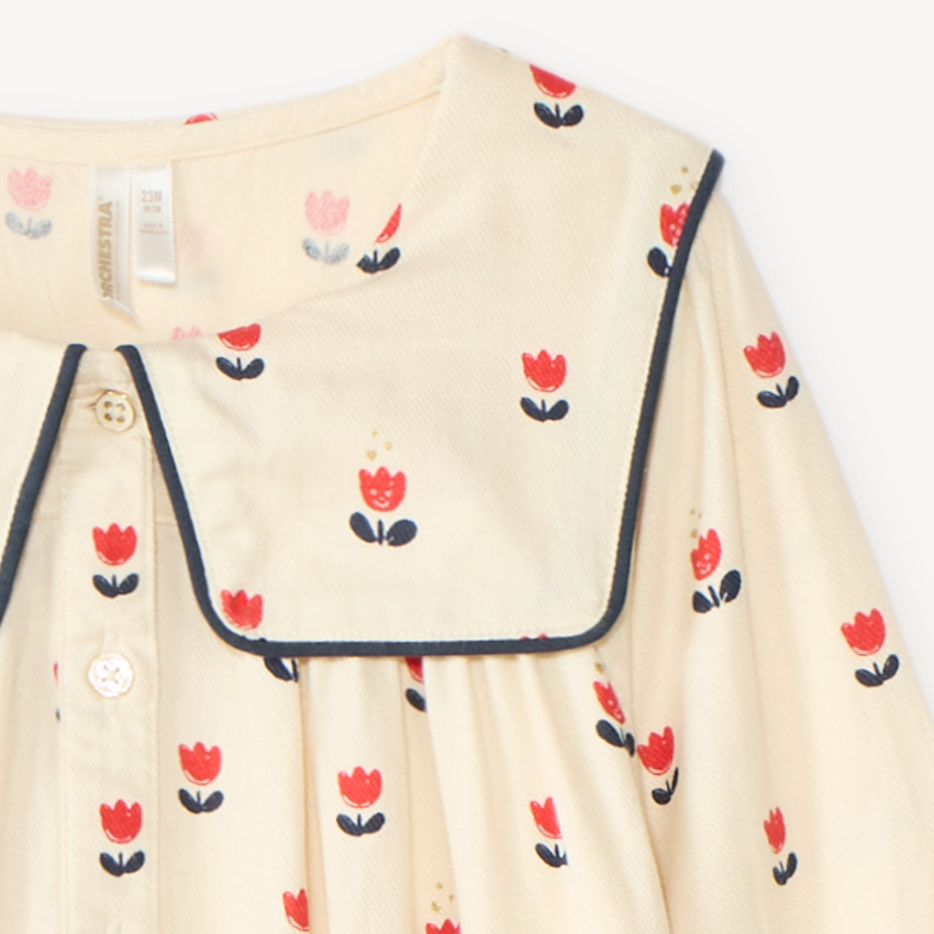 Ensemble 2 pièces bébé fille tunique et legging à motifs tulipes 