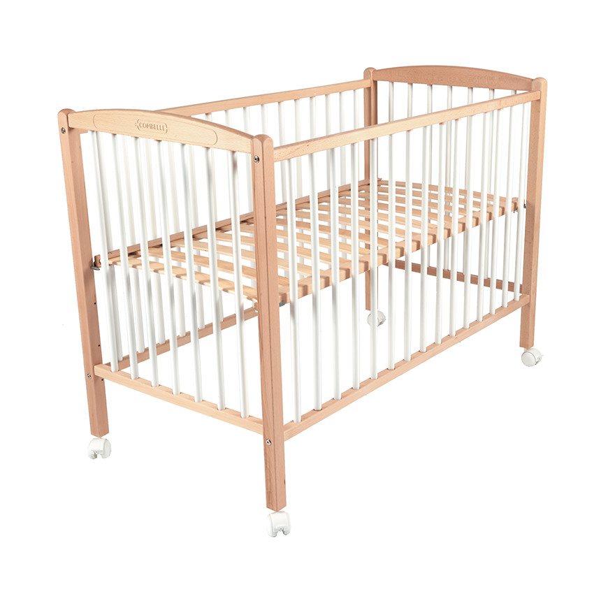 Lit Arthur 60 x 120 cm avec roulettes – Hybride Blanc 