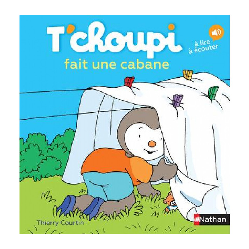 Livre T'Choupi fait une cabane 