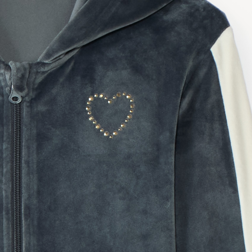 Ensemble de jogging fille en velours 