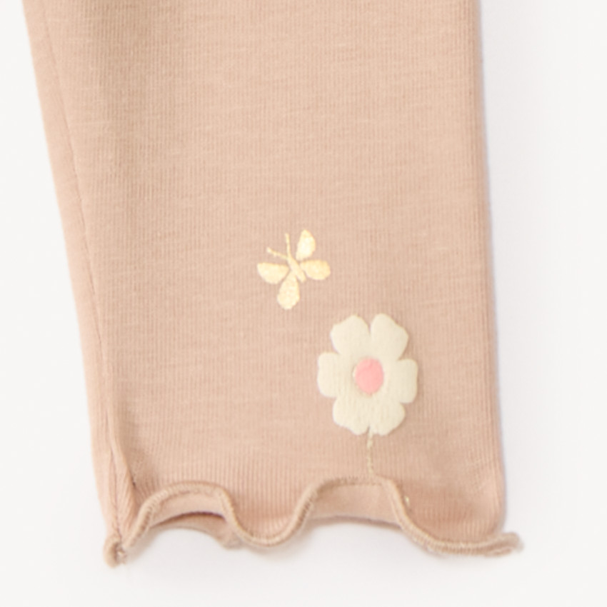 Ensemble 2 pièces tunique + caleçon bucolique pour bébé fille 