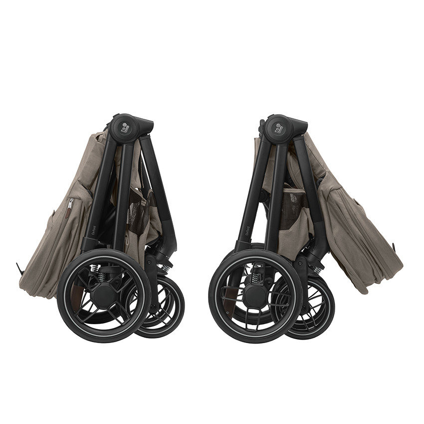 Poussette Oxford Twillic Truffle Cuir Brun et châssis foncé  