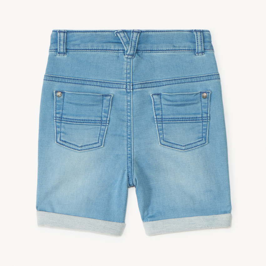 Bermuda effet jean froissé pour bébé garçon 