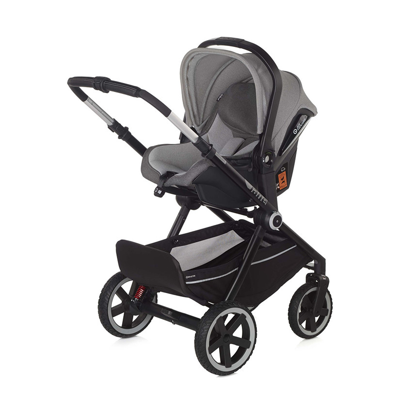 Poussette Trio Crosslight 3 à LED + nacelle Sweet + coque Koos i-Size dim grey 